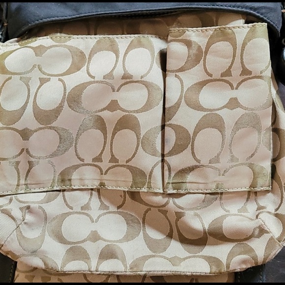 Coach black nylon/leather messenger bag #6253 - Picture 4 of 7